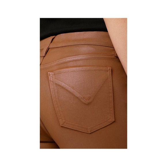 Hudson Barbra highrise bootcut pants | faux leather | burnt orange color - Picture 6 of 8